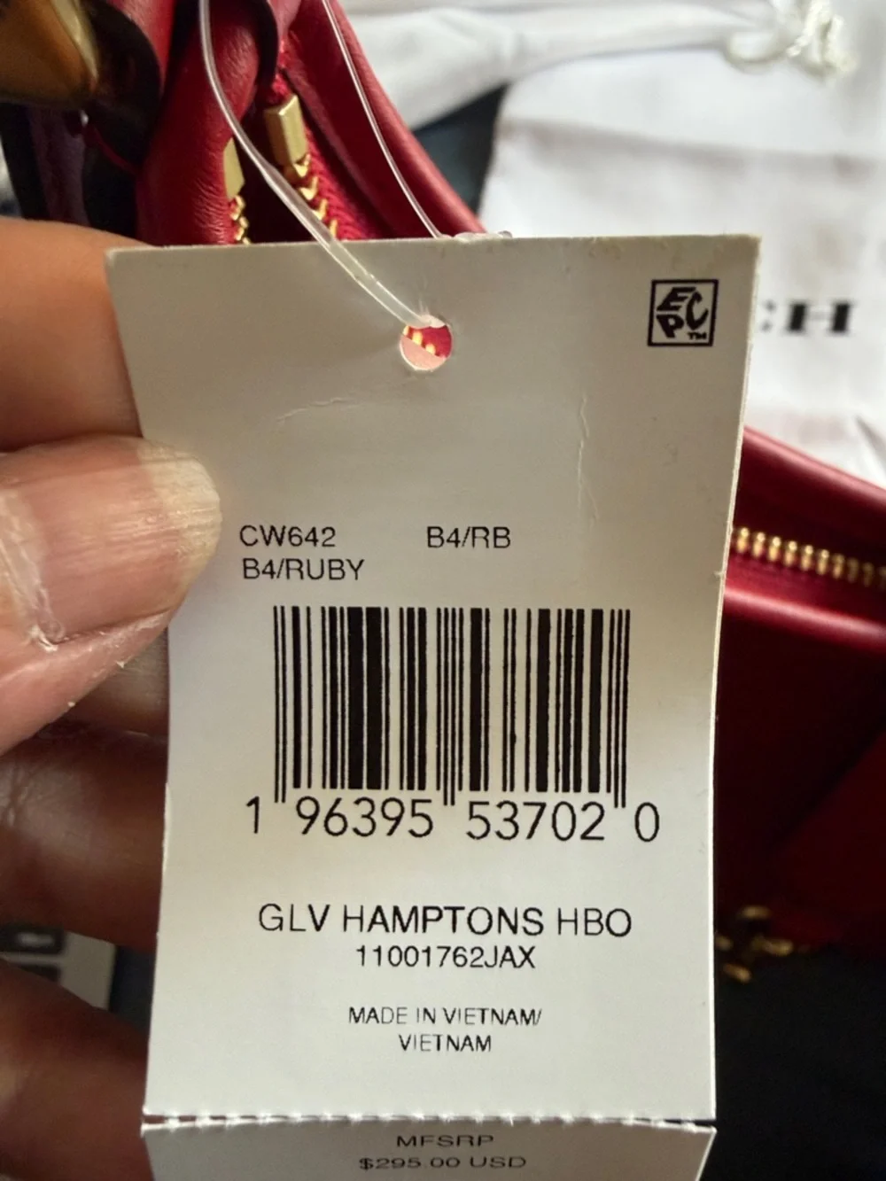 Coach Hamptons Hobo - Red NWT - Picture 11 of 11